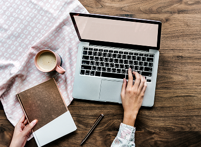 Person working on laptop